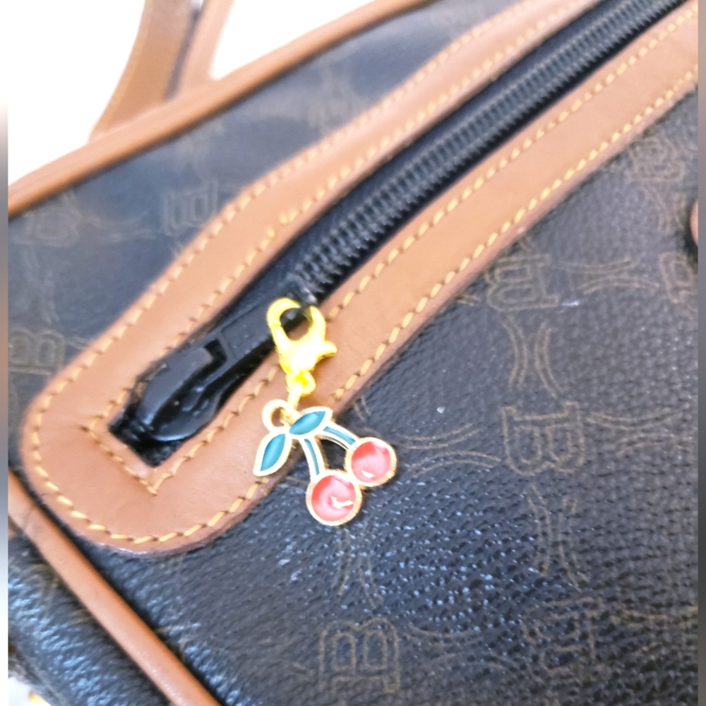 Vintage BALLY Monogram Crossbody Camera Bag & Matching Wallet Set - Brown/Black - Picture 5 of 16